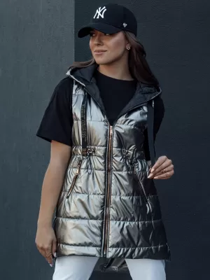 Vestă DSTREET PIXIECODE TY4437 GRI ÎNCHIS