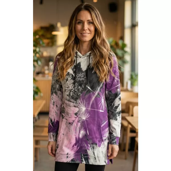  Hanorac prelungit funcțional pentru femei premium ALTISPORT VOJ/ALW016MI03 VIOLET 