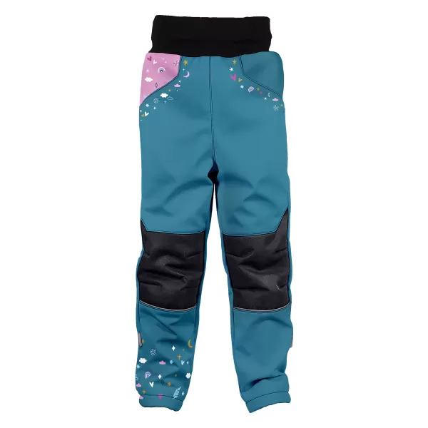  Pantaloni de softshell pentru bebeluși WAMU JEDNOROŽCI ALBASTRU 