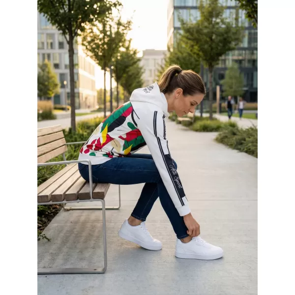  Premium cu hanorac funcțional pentru femei ALTISPORT VOJ/ALW042MI01 ALB 