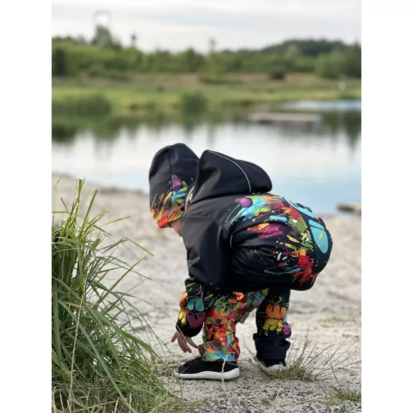  Pantaloni de softshell pentru bebeluși WAMU GAME ON NEGRU 