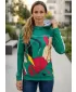 Premium cu hanorac funcțional pentru femei ALTISPORT VOJ/ALW042MI01 VERDE