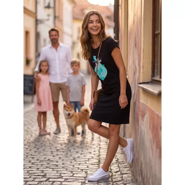  Tricou/rochie extinsă pentru femei ALTISPORT ALW187178 NEGRU -BLUE 