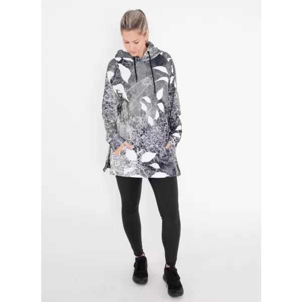  Hanorac prelungit funcțional pentru femei premium ALTISPORT VOJ/ALW020MI03 ALB-NEGRU 