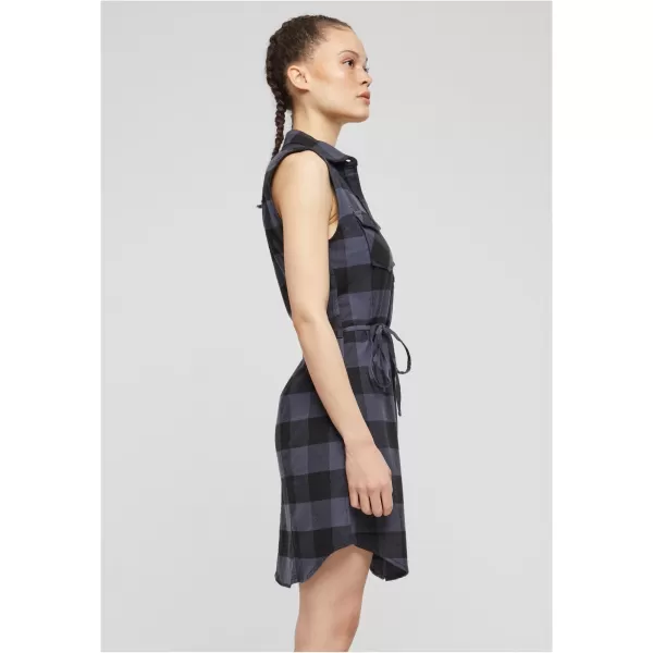   Rochie cămașă BRANDIT BD44007 NEGRU/GRI 