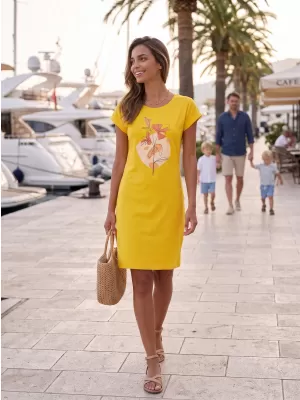Tricou/rochie extinsă pentru femei ALTISPORT ALW187178 CHIHLIMBAR