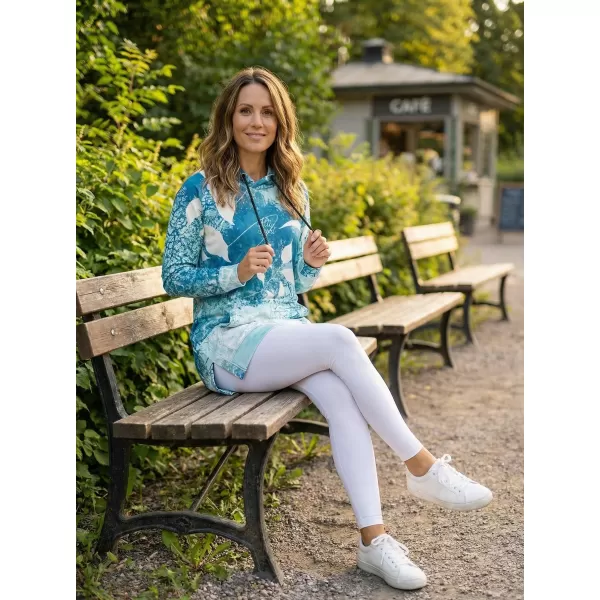  Hanorac prelungit funcțional pentru femei premium ALTISPORT VOJ/ALW020MI03 ALBASTRU 