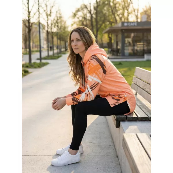  Hanorac prelungit funcțional pentru femei premium ALTISPORT VOJ/ALW039MI03 PORTOCALE 