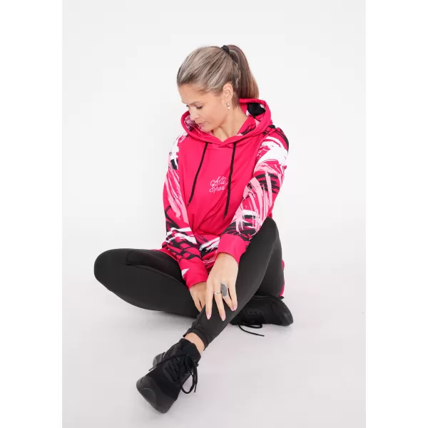  Hanorac prelungit funcțional pentru femei premium ALTISPORT VOJ/ALW039MI03 VIVA MAGENTA 