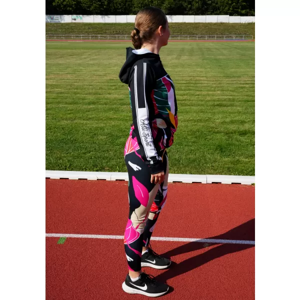  Premium cu hanorac funcțional pentru femei ALTISPORT VOJ/ALW042MI01 NEGRU 