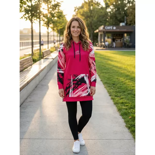 Hanorac prelungit funcțional pentru femei premium ALTISPORT VOJ/ALW039MI03 VIVA MAGENTA 