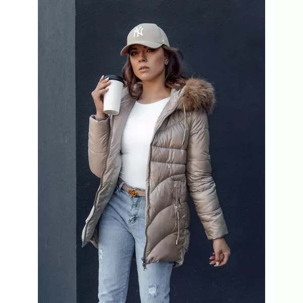  Geacă pentru doamne DSTREET WINTERCHIC CARAMEL 