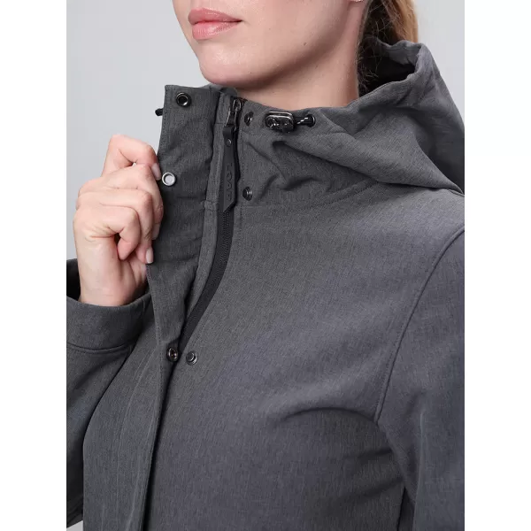  Palton softshell dama LOAP LUNARA GRI ÎNCHIS 