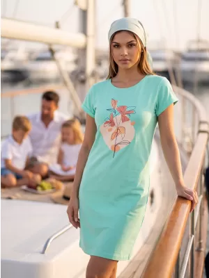 Tricou/rochie extinsă pentru femei ALTISPORT ALW187178 MENTĂ