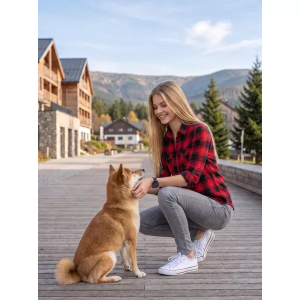  Cămaşă BRANDIT BD9336 ROȘU/NEGRU 