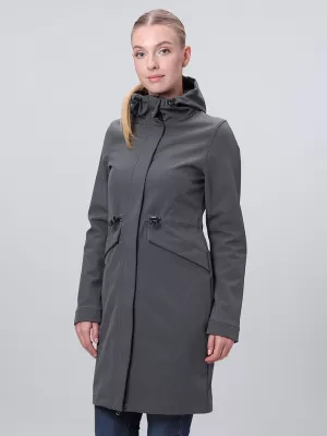 Palton softshell dama LOAP LUNARA GRI ÎNCHIS