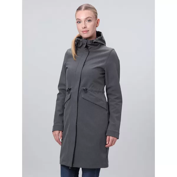  Palton softshell dama LOAP LUNARA GRI ÎNCHIS 