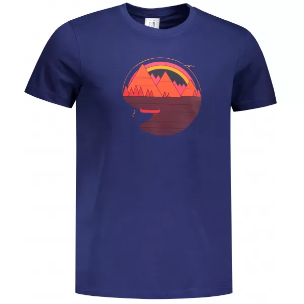  Tricou pentru bărbați ALTISPORT ALM186129 ALBASTRU MIEZUL NOPȚII 