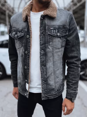 Jacheta din denim pentru bărbați DSTREET tx4725 NEGRU