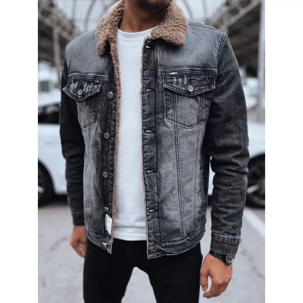  Jacheta din denim pentru bărbați DSTREET tx4725 NEGRU 