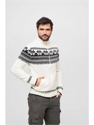 Panoul pentru bărbați BRANDIT CARDIGAN NORWEGER BD5030 ALB