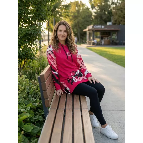 Hanorac prelungit funcțional pentru femei premium ALTISPORT VOJ/ALW039MI03 VIVA MAGENTA 