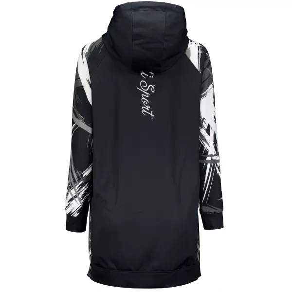  Hanorac prelungit funcțional pentru femei premium ALTISPORT VOJ/ALW039MI03 NEGRU/ALB 