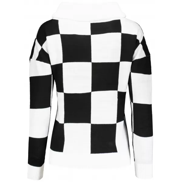  Pulover de dama ALTISPORT DELLA ALB NEGRU 