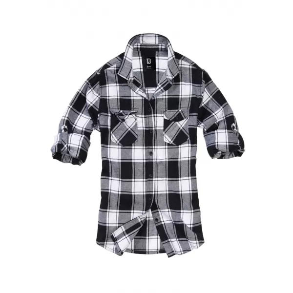  Cămaşă BRANDIT BD9336 ALB/NEGRU 