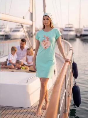 Tricou/rochie extinsă pentru femei ALTISPORT ALW187178 MENTĂ
