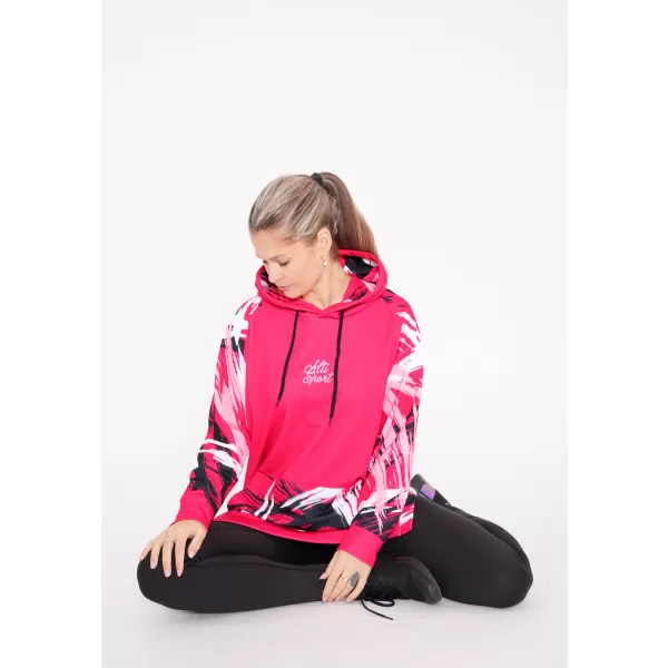  Hanorac prelungit funcțional pentru femei premium ALTISPORT VOJ/ALW039MI03 VIVA MAGENTA 