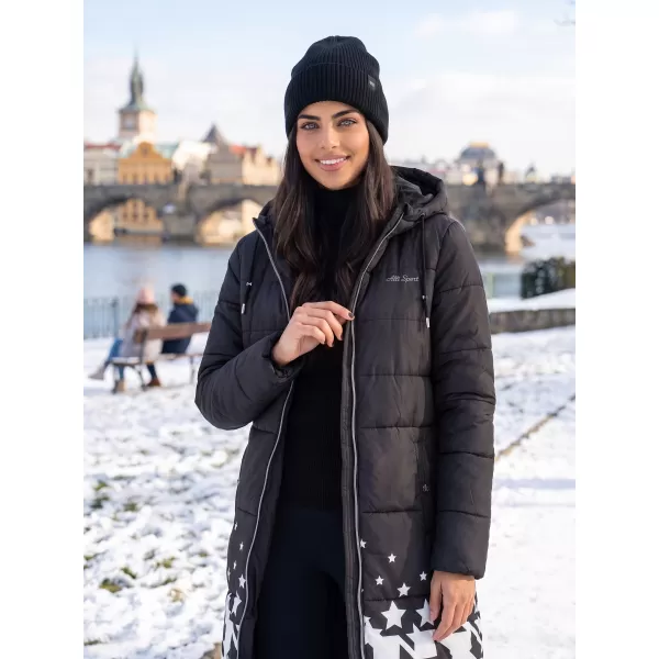  Palton de femei ALTISPORT DALENA NEGRU 