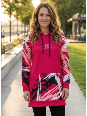 Hanorac prelungit funcțional pentru femei premium ALTISPORT VOJ/ALW039MI03 VIVA MAGENTA
