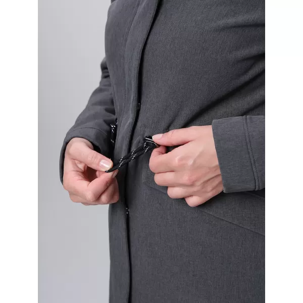  Palton softshell dama LOAP LUNARA GRI ÎNCHIS 