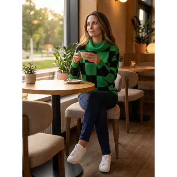  Pulover de dama ALTISPORT DELLA NEGRU/VERDE 