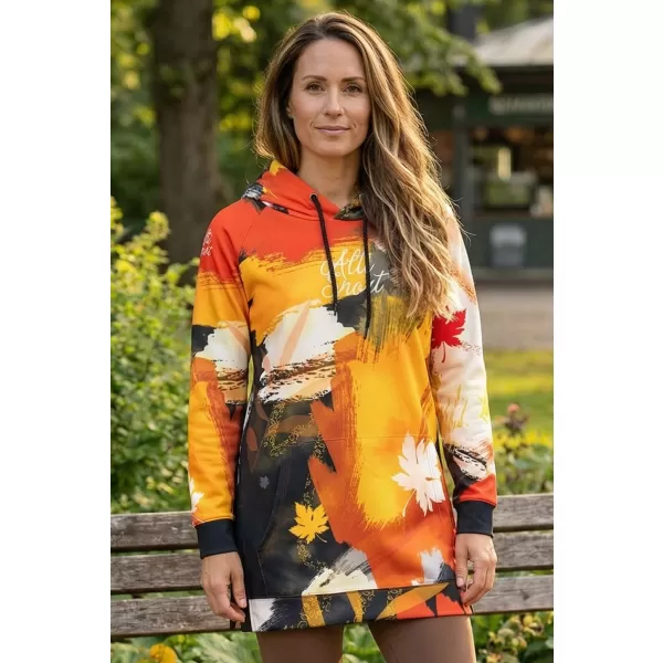  Hanorac prelungit funcțional pentru femei premium ALTISPORT VOJ/ALW019MI03 PORTOCALE 