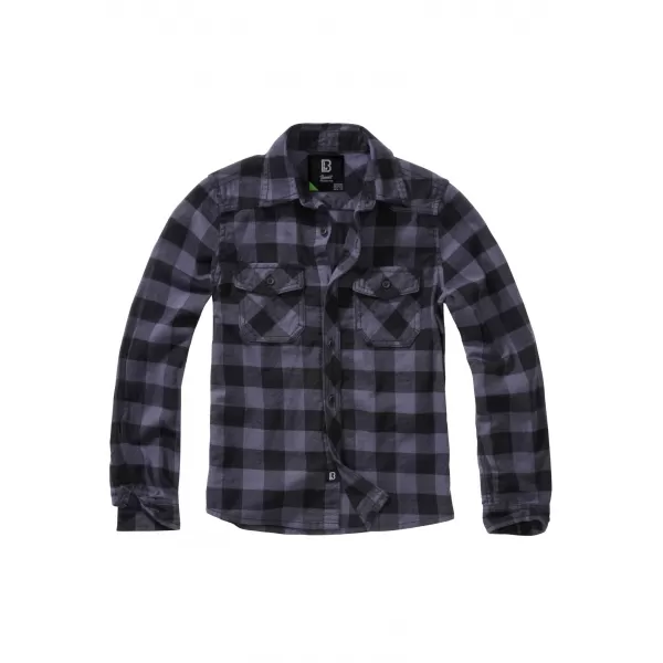  Cămaşă BRANDIT BD6016 NEGRU/GRI 