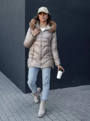 Geacă pentru doamne DSTREET WINTERCHIC CARAMEL