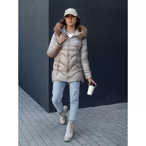  Geacă pentru doamne DSTREET WINTERCHIC CARAMEL 