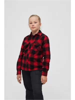 Cămaşă BRANDIT BD6016 ROȘU/NEGRU