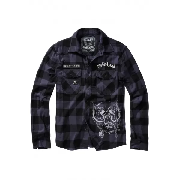  Cămaşă BRANDIT BD61005 NEGRU/GRI 