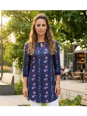 Tricou pentru femei KIXMI TRISHA ALBASTRU INCHIS