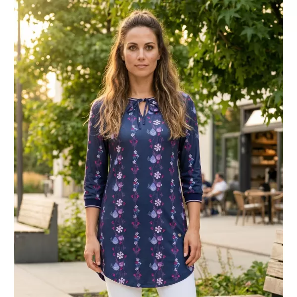  Tricou pentru femei KIXMI TRISHA ALBASTRU INCHIS 
