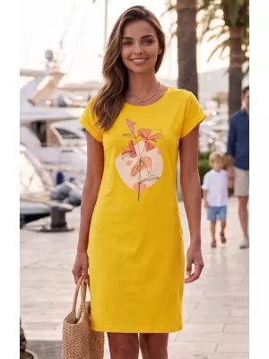 Tricou/rochie extinsă pentru femei ALTISPORT ALW187178 CHIHLIMBAR