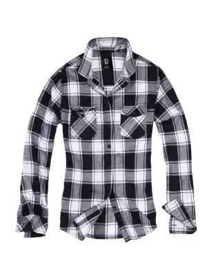 Cămaşă BRANDIT BD9336 ALB/NEGRU