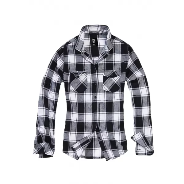  Cămaşă BRANDIT BD9336 ALB/NEGRU 