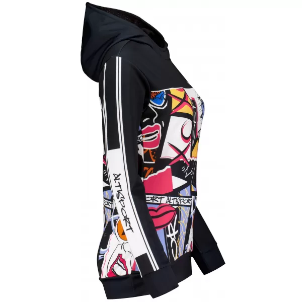  Hanorac funcțional premium pentru femei ALTISPORT VOJ/ALW041MI01 NEGRU 
