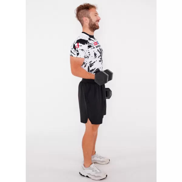  Cămașă funcțională de compresie pentru bărbați cu mâneci scurte premium ALTISPORT VOJ/ALM036TR04 ABSTRACTIZARE 
