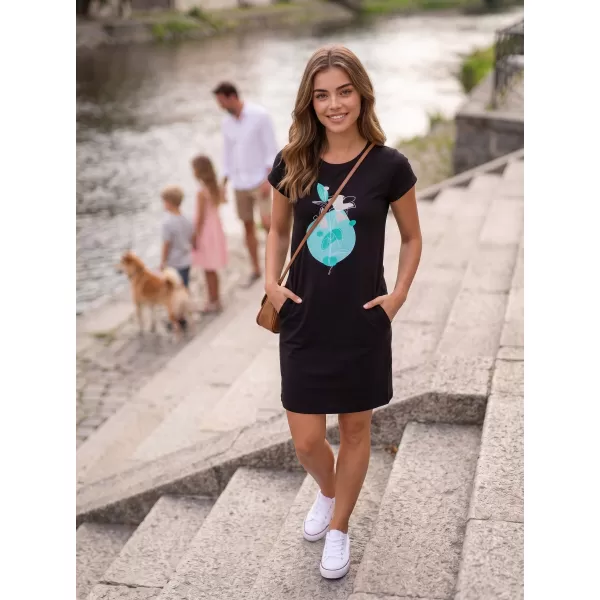  Tricou/rochie extinsă pentru femei ALTISPORT ALW187178 NEGRU -BLUE 