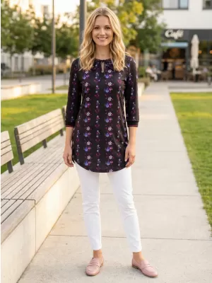 Tricou pentru femei KIXMI TRISHA NEGRU